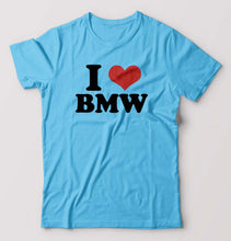 Load image into Gallery viewer, I LOVE BMW T-Shirt for Men-Light Blue-Ektarfa.online

