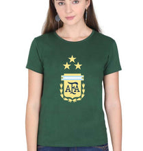 Load image into Gallery viewer, Argentina Football T-Shirt for Women-Dark Green-Ektarfa.online
