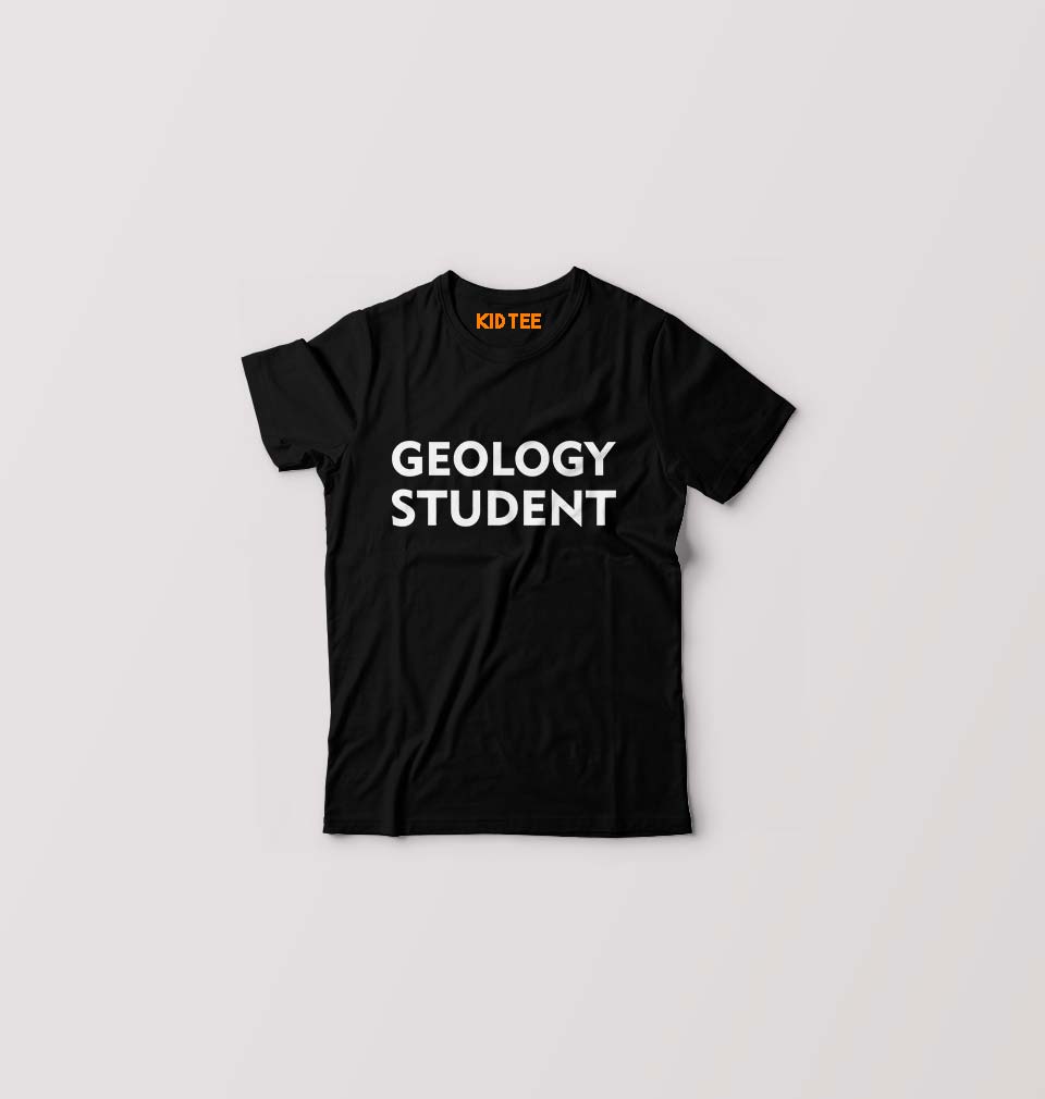 Geology Student T-Shirt for Boy/Girl-Black-Ektarfa.online
