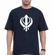 Load image into Gallery viewer, sikh Oversized T-Shirt for Men-Navy Blue-Ektarfa.online

