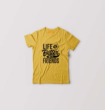 Load image into Gallery viewer, life is better with friends Kids T-Shirt for Boy/Girl-Golden Yellow-Ektarfa.online
