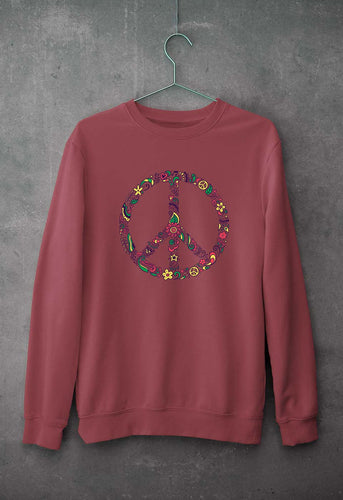 Floral Peace Unisex Sweatshirt for Men/Women-Coral-Ektarfa.online