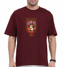 Load image into Gallery viewer, Sepultura Oversized T-Shirt for Men-Maroon-Ektarfa.online
