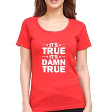 Load image into Gallery viewer, kurt angle it&#39;s true it&#39;s damn true T-Shirt for Women-Red-Ektarfa.online
