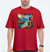 Load image into Gallery viewer, Tom and Jerry Oversized T-Shirt for Men-Red-Ektarfa.online
