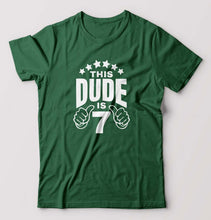 Load image into Gallery viewer, 7th Happy Birthday T-Shirt for Men-Bottel Green-Ektarfa.online

