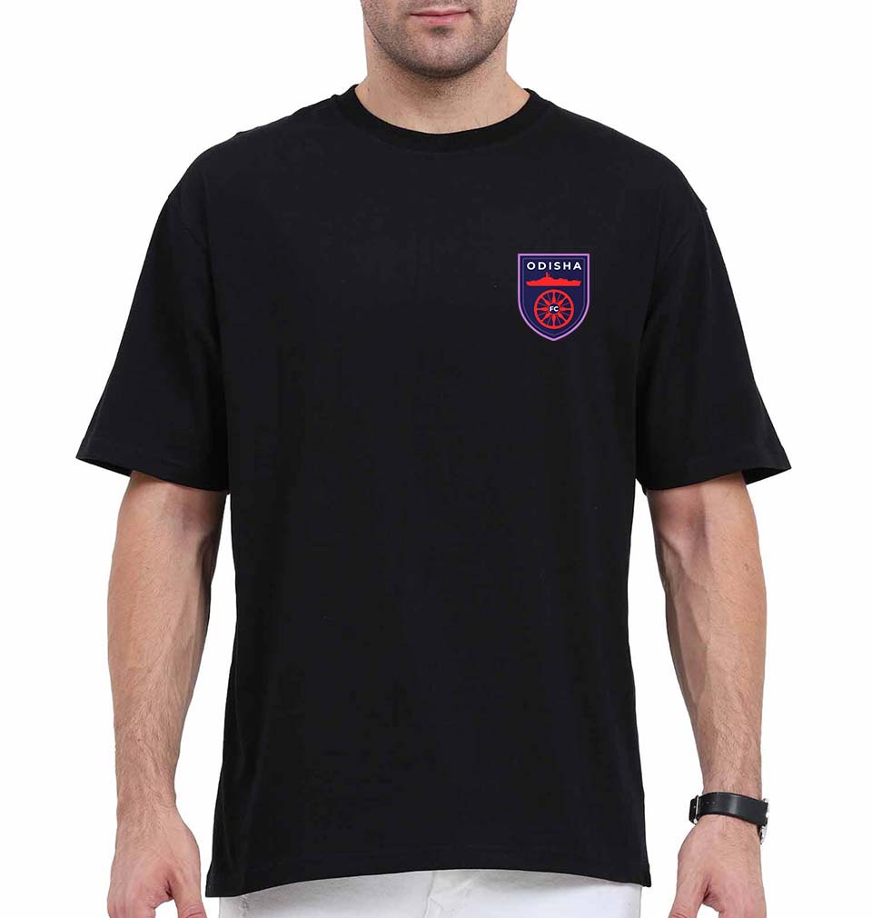 Odisha FC Oversized T-Shirt for Men-Black-Ektarfa.online