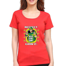 Load image into Gallery viewer, john cena never give up T-Shirt for Women-Red-Ektarfa.online
