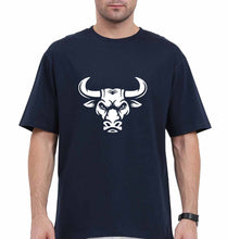 Load image into Gallery viewer, Bull Oversized T-Shirt for Men-Navy Blue-Ektarfa.online
