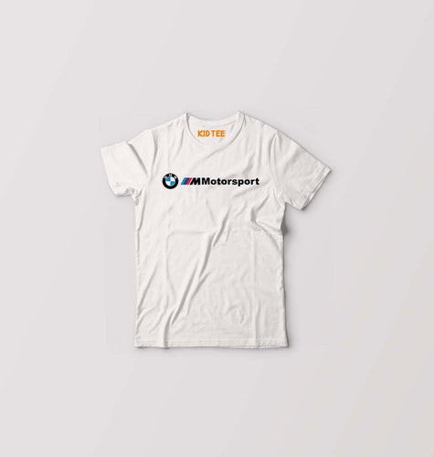 BMW Motersport Kids T-Shirt for Boy/Girl-White-Ektarfa.online