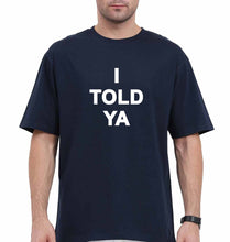 Load image into Gallery viewer, I told ya Oversized T-Shirt for Men-Navy Blue-Ektarfa.online
