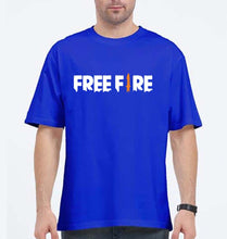 Load image into Gallery viewer, free fire Oversized T-Shirt for Men-Royal Blue-Ektarfa.online
