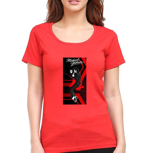 Michael Jackson T-Shirt for Women-Red-Ektarfa.online