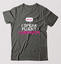 Load image into Gallery viewer, i speak fluent labrador T-Shirt for Men-Charcoal-Ektarfa.online
