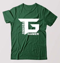 Load image into Gallery viewer, Techno Gamer T-Shirt for Men-Bottel Green-Ektarfa.online
