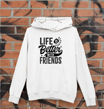 Load image into Gallery viewer, life is better with friends Unisex Hoodie for Men/Women-White-Ektarfa.online
