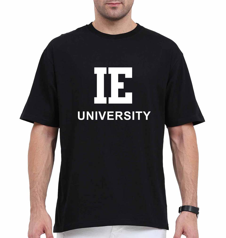 IE University Oversized T-Shirt for Men-Black-Ektarfa.online