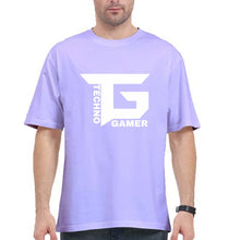Load image into Gallery viewer, Techno Gamer Oversized T-Shirt for Men-Lavender-Ektarfa.online
