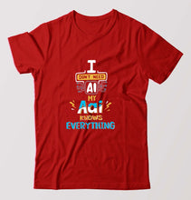 Load image into Gallery viewer, Artificial intelligence (AI) Aai T-Shirt for Men-Red-Ektarfa.online
