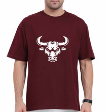 Load image into Gallery viewer, Bull Oversized T-Shirt for Men-Maroon-Ektarfa.online
