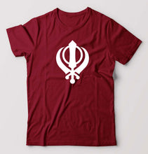 Load image into Gallery viewer, sikh T-Shirt for Men-Maroon-Ektarfa.online
