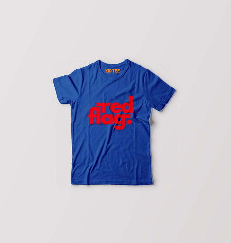 Red Flag T-Shirt for Boy/Girl-Royal Blue-Ektarfa.online