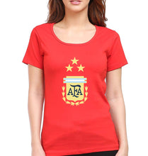 Load image into Gallery viewer, Argentina Football T-Shirt for Women-Red-Ektarfa.online
