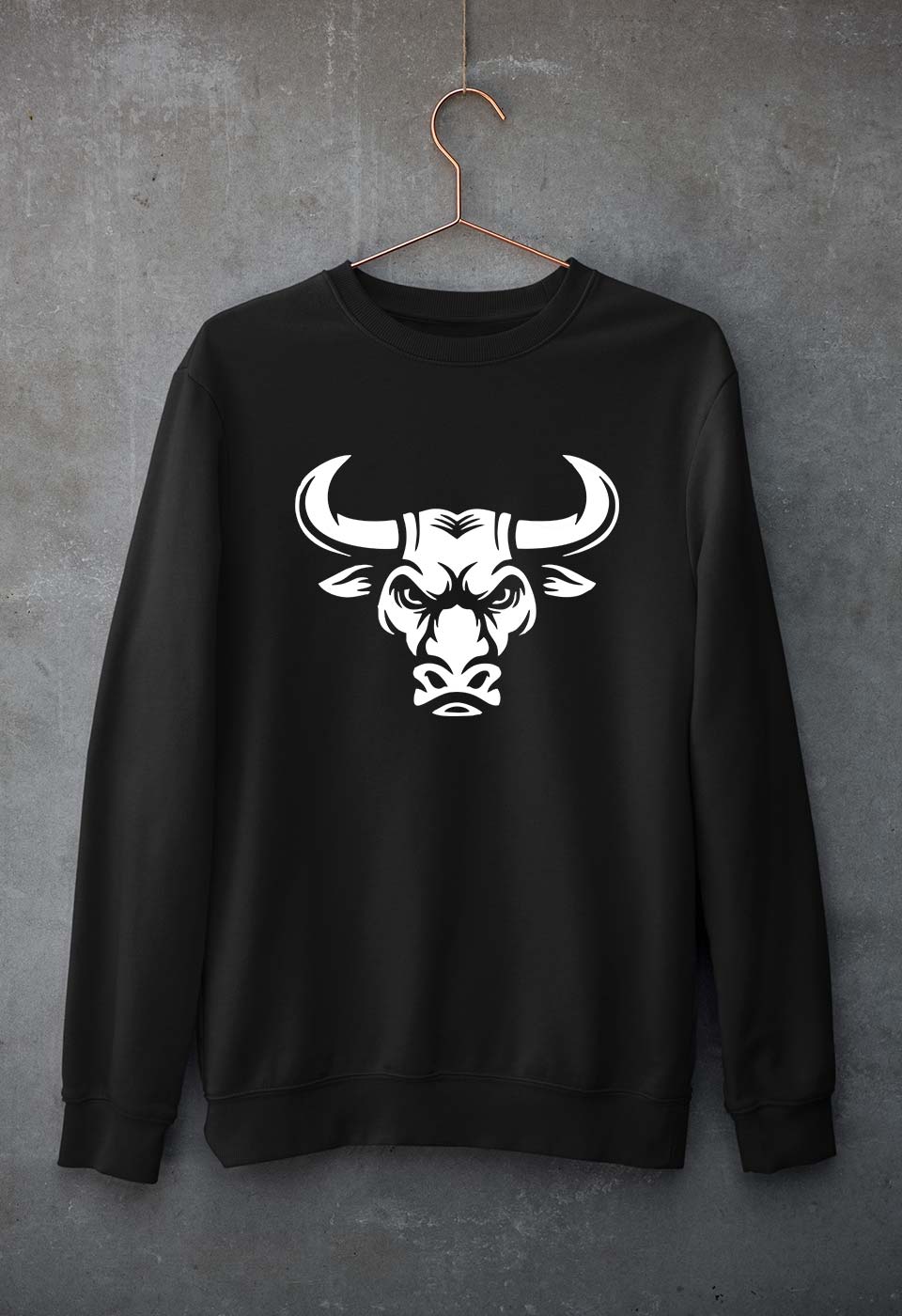 Bull Unisex Sweatshirt for Men/Women-Black-Ektarfa.online