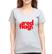 Load image into Gallery viewer, Red Flag T-Shirt for Women-Grey Melange-Ektarfa.online
