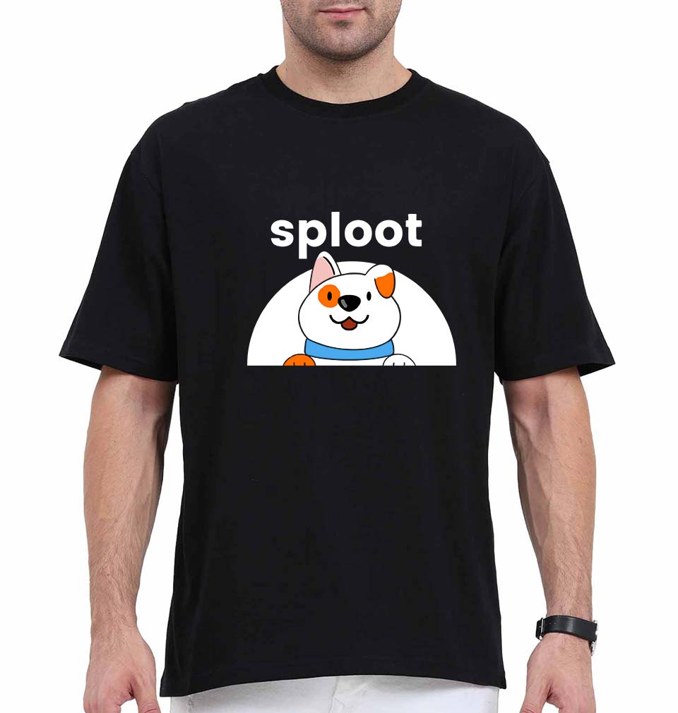 Sploot Oversized T-Shirt for Men-Black-Ektarfa.online