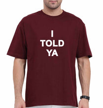 Load image into Gallery viewer, I told ya Oversized T-Shirt for Men-Maroon-Ektarfa.online
