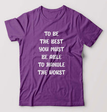 Load image into Gallery viewer, Be the Best T-Shirt for Men-Purple-Ektarfa.online
