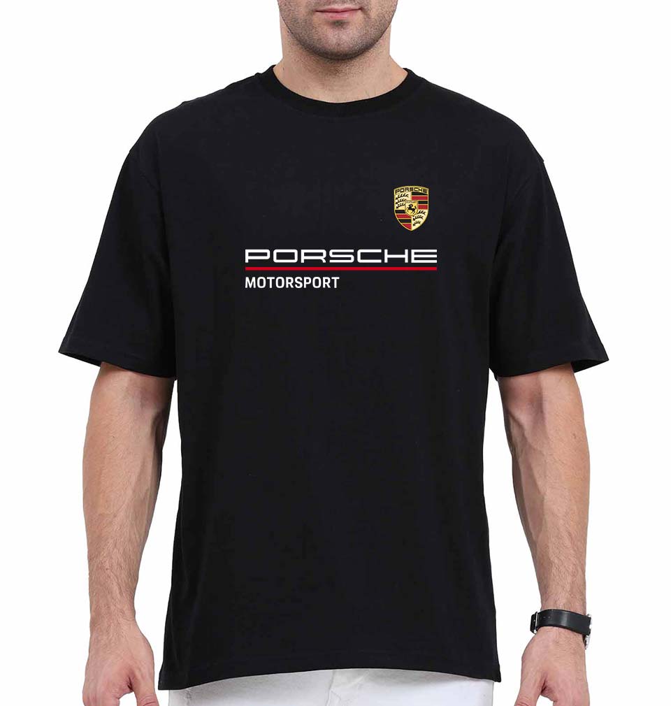 Porsche Oversized T-Shirt for Men-Black-Ektarfa.online