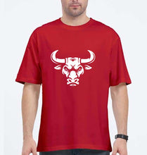Load image into Gallery viewer, Bull Oversized T-Shirt for Men-Red-Ektarfa.online
