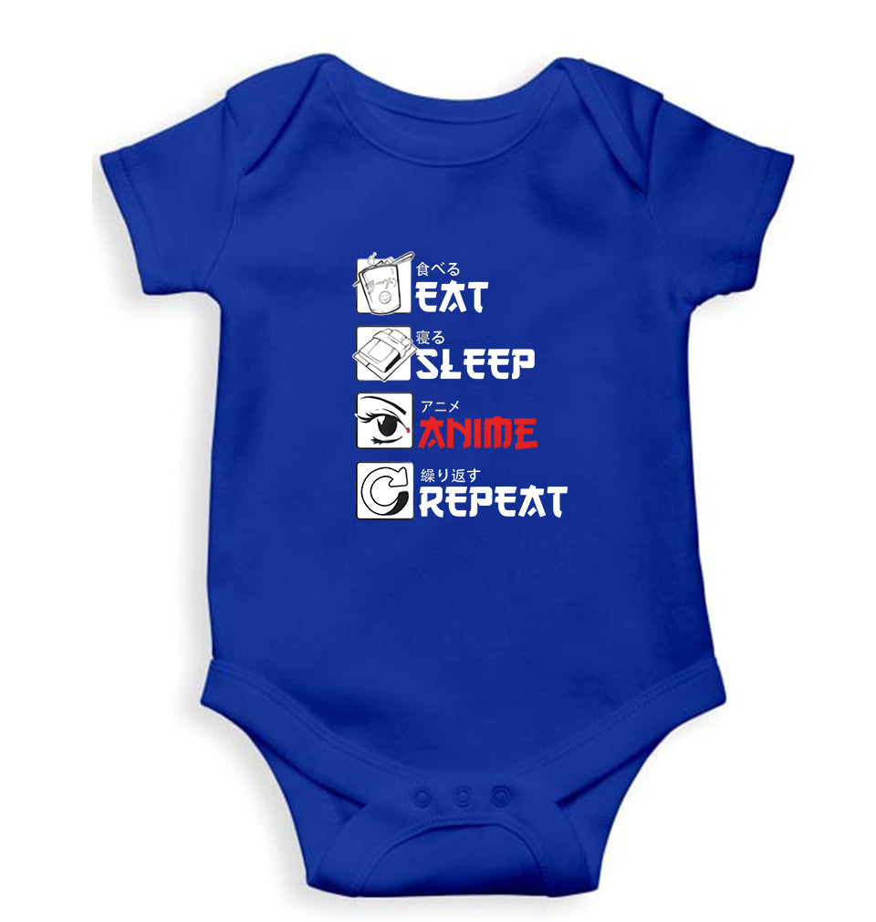 Eat Sleep Anime Repeat Romper For Baby Boy/Girl