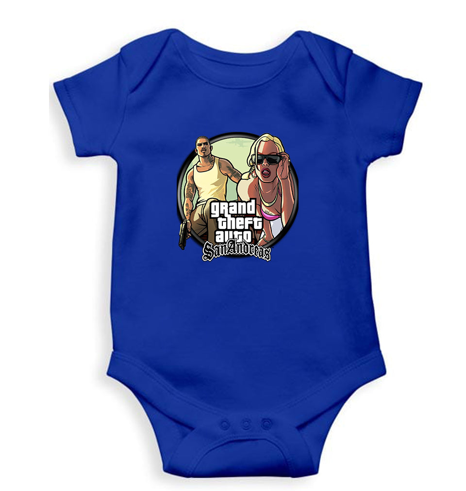 Grand Theft Auto (GTA) Romper For Baby Boy/Girl-Royal Blue-Ektarfa.online