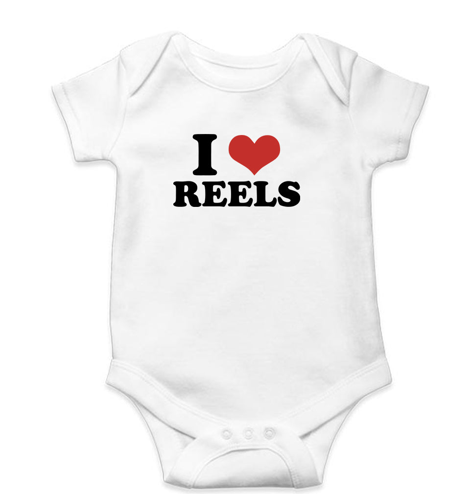 I LOVE REELS Romper For Baby Boy/Girl-White-Ektarfa.online