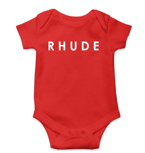 rhude Romper For Baby Boy/Girl-Red-Ektarfa.online
