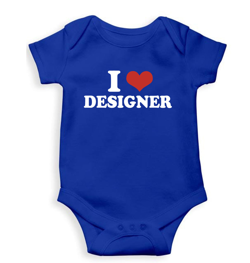 I LOVE DESIGNER Romper For Baby Boy/Girl-Royal Blue-Ektarfa.online
