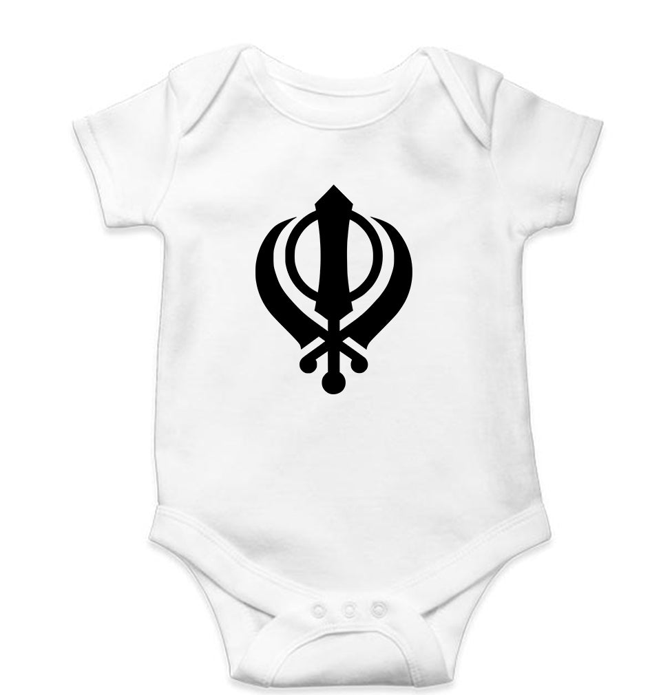 sikh Romper For Baby Boy/Girl-White-Ektarfa.online