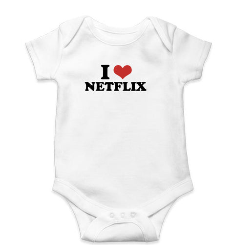 I LOVE NETFLIX Romper For Baby Boy/Girl-White-Ektarfa.online