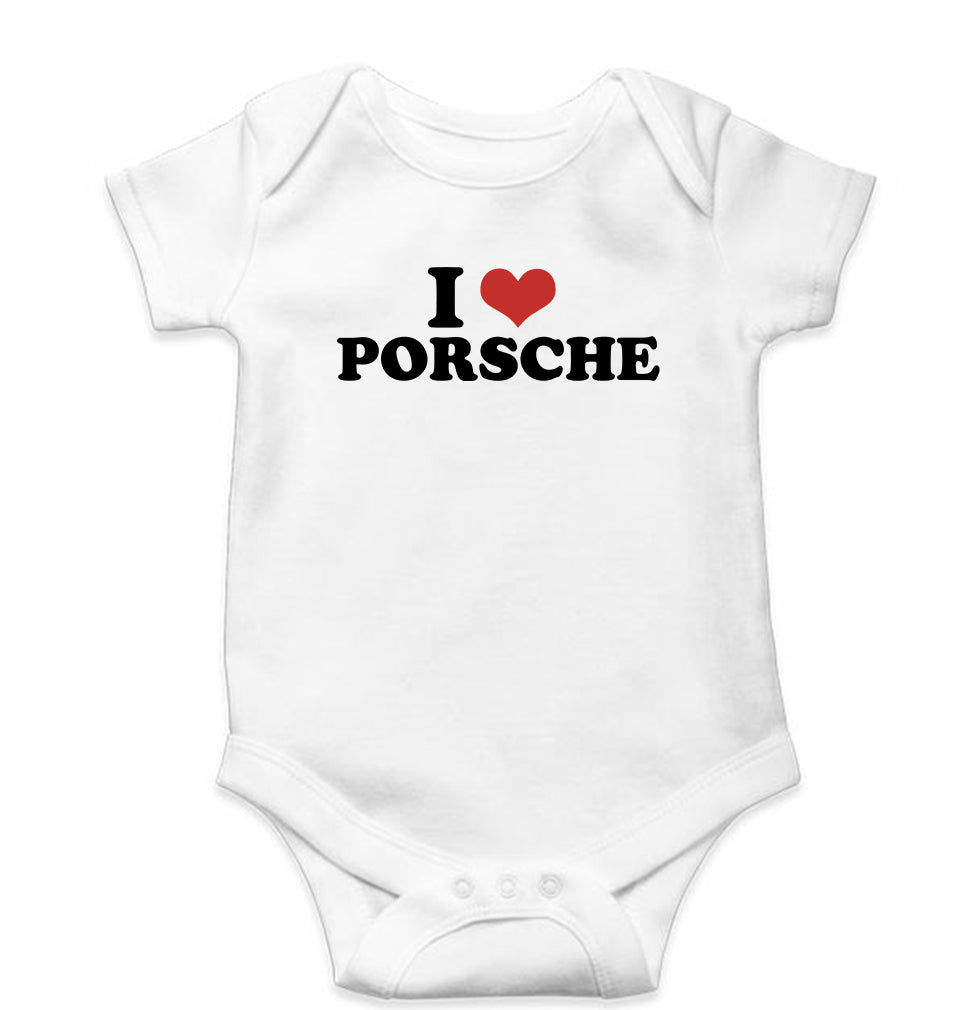 I LOVE PORSCHE Romper For Baby Boy/Girl-White-Ektarfa.online
