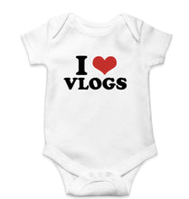 Load image into Gallery viewer, I LOVE VLOGS Romper For Baby Boy/Girl-White-Ektarfa.online
