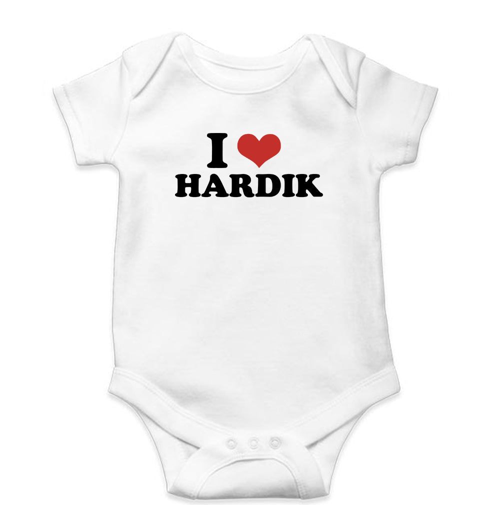 I LOVE HARDIK Romper For Baby Boy/Girl-White-Ektarfa.online