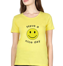 Load image into Gallery viewer, Nice Day Emoji T-Shirt for Women-Yellow-Ektarfa.online
