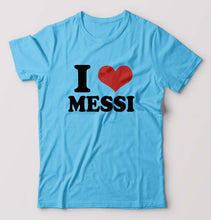 Load image into Gallery viewer, I LOVE MESSI T-Shirt for Men-Light Blue-Ektarfa.online
