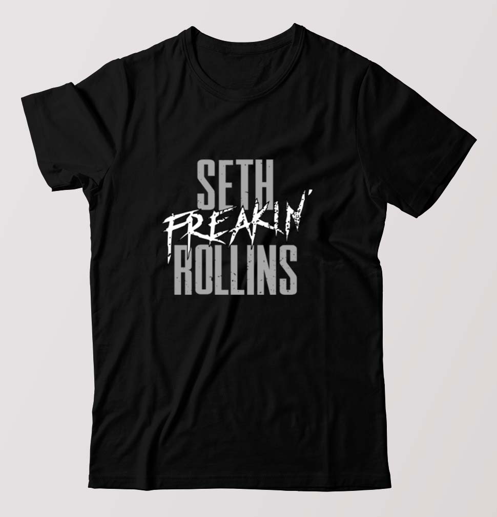 Seth Rollins T-Shirt for Men-Black-Ektarfa.online