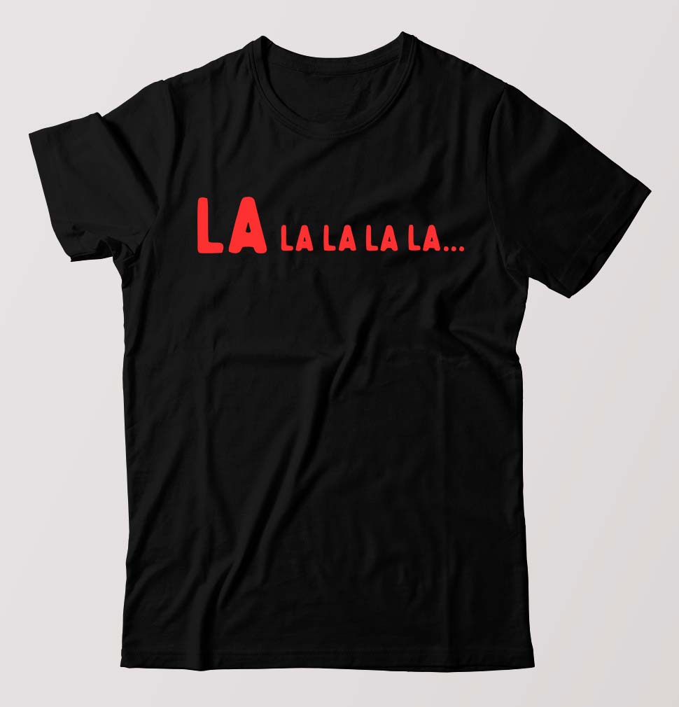 La La La La T-Shirt for Men-Black-Ektarfa.online
