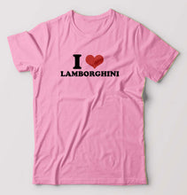 Load image into Gallery viewer, I LOVE LAMBORGHINI T-Shirt for Men-Light Baby Pink-Ektarfa.online
