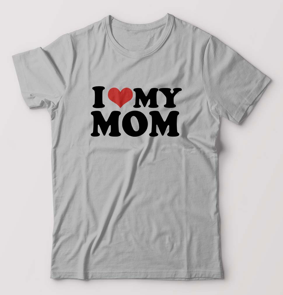 I LOVE MY MOM T-Shirt for Men-Grey Melange-Ektarfa.online